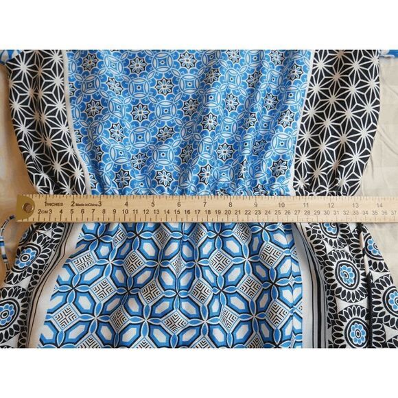 LOFT |  Womens Petite Blue Geometric Pattern Dress Size XXSP - Picture 12 of 12